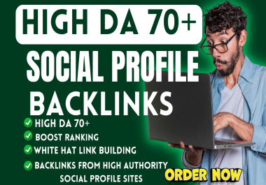 High authority 100 SEO profile backlinks Improve your Ranking on google with do follow link building