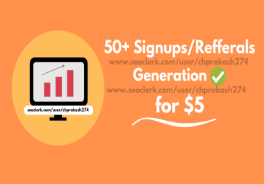 50+ Quick Worldwide signups on referral link