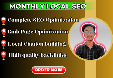 You will get monthly local SEO service for 3 pack ranking