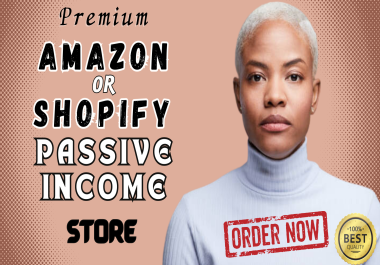 build amazon store or shopify store creation for passive income