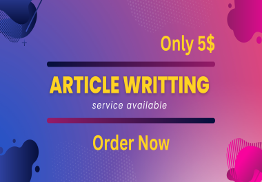 I will write article and data typing.