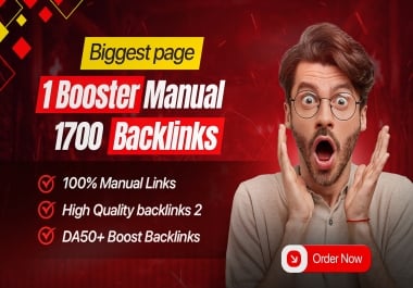 Biggest page 1 Booster Manual 1700 Backlinks Package Improve Your Ranking
