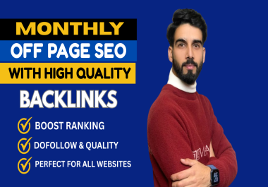 Monthly off page SEO service white hat backlinks
