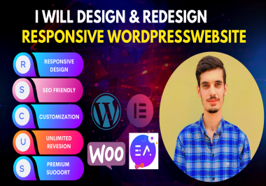 I will Design and Redesign Responsive WordPress Website Business