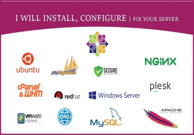 I will fix your linux,  windows server issue
