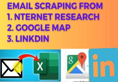I do Data entry,  email scraping with internet research