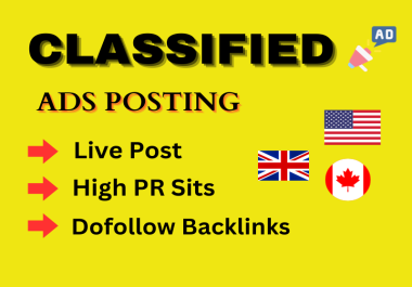 I will do 70 Classified Ad Posting for Global Reach & Leads