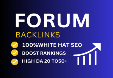 I will create manual forum posting backlinks on high da forums