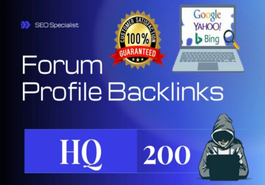 build 200 high quality forum profile backlinks