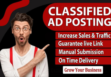 post ads on the top USA,  UK classified ad posting sites