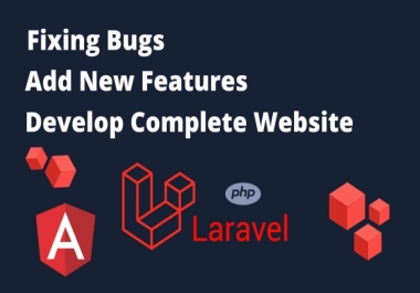 I will develop apis,  integrate apis,  fix bugs and create complete laravel website.