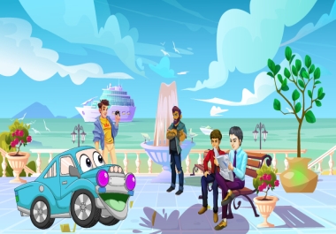 I will draw children story book illustration, kids book cover and vector tracing