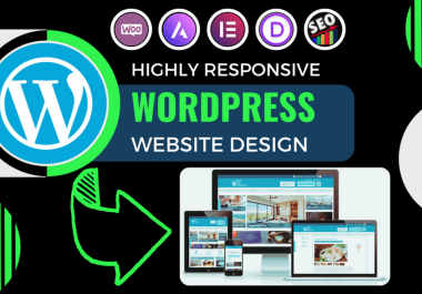 I will create modern and responsive wordpress website design