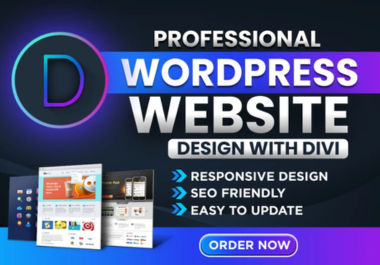 I will design a responsive divi wordpress website