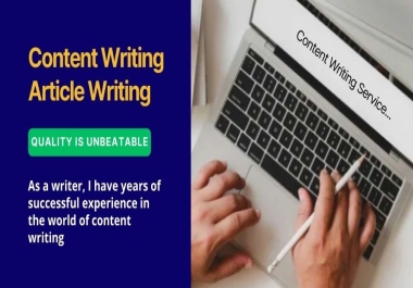1000 to 2000+Words X 3 SEO Optimized Content Writing,  Article Writing Service