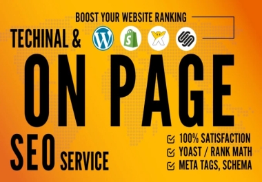 I will do onpage SEO and technical on page optimization