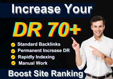 I will increase ahrefs domain rating dr 70 plus by using white hat high authority Seo backlinks