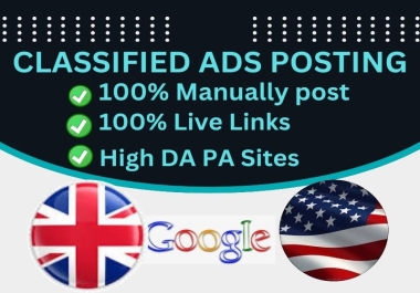 I will provide 60 classified ads posting sites