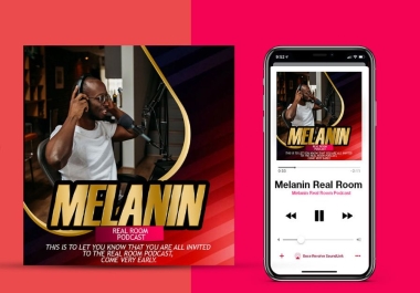 I will do unique podcast cover art design