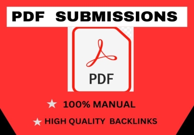 I will do manual PDF submission on 70 sites
