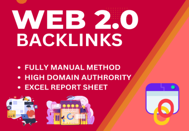 I will do 70 web 2 0 dofollow backlinks fully manual method