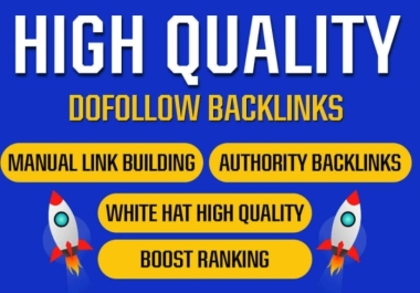 SEO dofollow 400 backlinks white hat high-quality manual link building