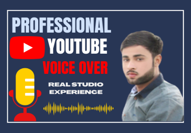 I will record a professional youtube voice over for you in 24hrs