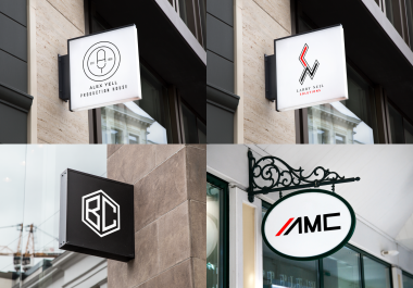 I will design an awesome logo with free 3d Mock-up