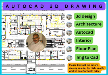Convert PDF,  Hand Sketches,  or Images into Autocad Drawings