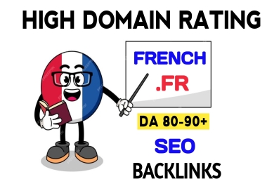 I will do premium da90 Do-follow 20+ French backlinks for google France ranking