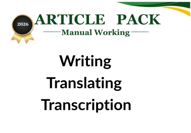 I will provide professional writing,  translation,  and transcription services with 100 accuracy