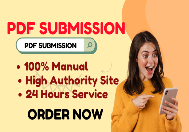 I will manually do 70 pdf submission to top document sharing sites