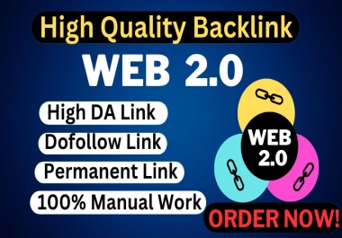 Provide you 100 powerful web2, 0 backlink DA PA 40 plus high quality backlink