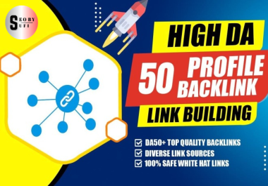 Provide Manual 50 Unique Profile Backlinks Dofollow on High DA 50 Plus Sites