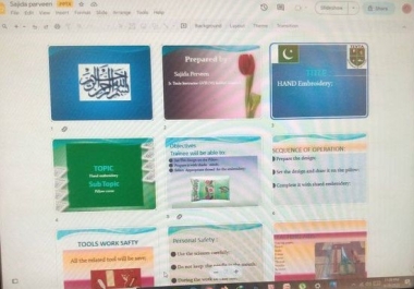 I can prepare a power point presentation for you.