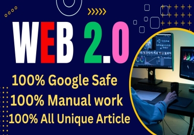 I will create 50 web 2.0 backlink post on high DA PA site