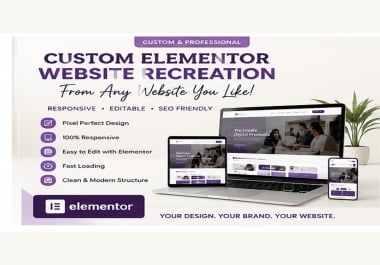 Custom Elementor Website Recreation Template Kit
