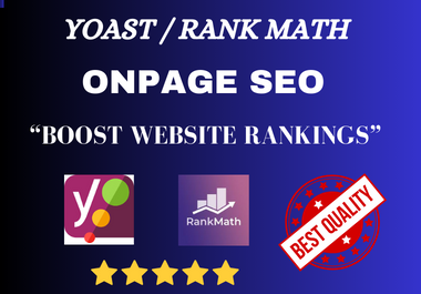 I will be an Expert in On-Page SEO Optimization with Rank Math and Yoast SEO for Improved Search.