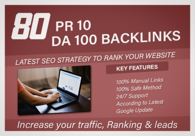 Build 80 High-Quality SEO Backlinks on Top-Notch Websites,  Including Educational Links