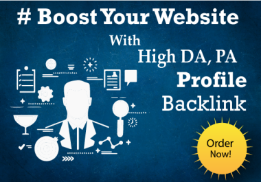 I will create high authority 90 profile backlink manualy with login details