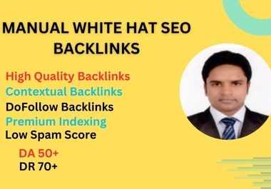I will build high authority manual white hat SEO backlinks service for google top ranking