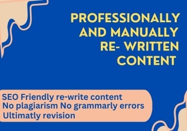 I will convert duplicate content into unique content.