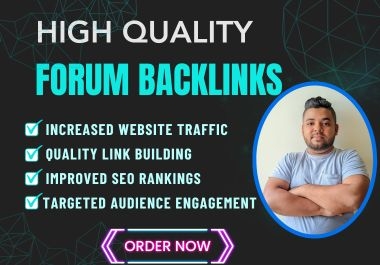 I will manually create 60 high-quality SEO forum backlinks