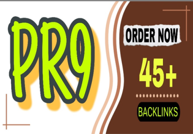 45 PR9 BACKLINKS FOR YOUR WEBSITE RANKING