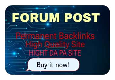 I will create 50 forum posts with do-follow SEO link building backlinks