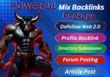 BLACK FRIDAY SALE Powerful Mix Backlinks Package For Boost Your Website Ranking