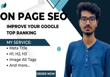 I will do on-page SEO service and of WordPress and Shopify website