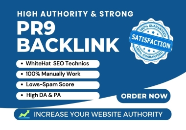 60 High Authority Strong PR9 Backlink For Boosting Your Website Authority