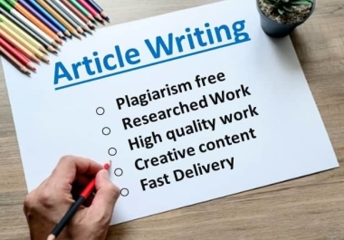 I will write 500-700 words SEO Optimized Article and Blog Post