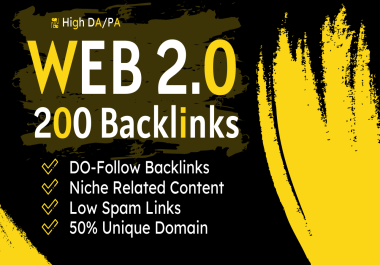 i'll Make 200 Powerfull Web 2.0 Backlinks On High Da/pa Sites
